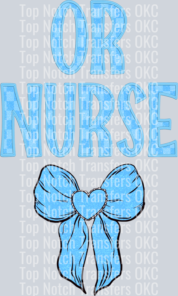 OR Nurse Blue Bow