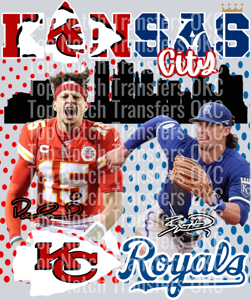 kansas city chiefs royals design with black silhouette