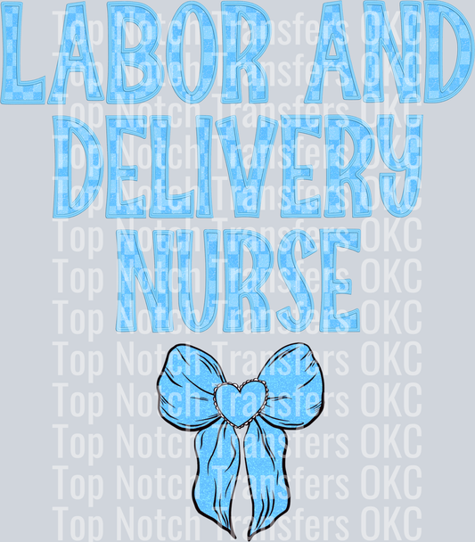 L&D Nurse Blue Bow