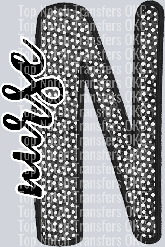 Nurse Dotted DTF Transfer