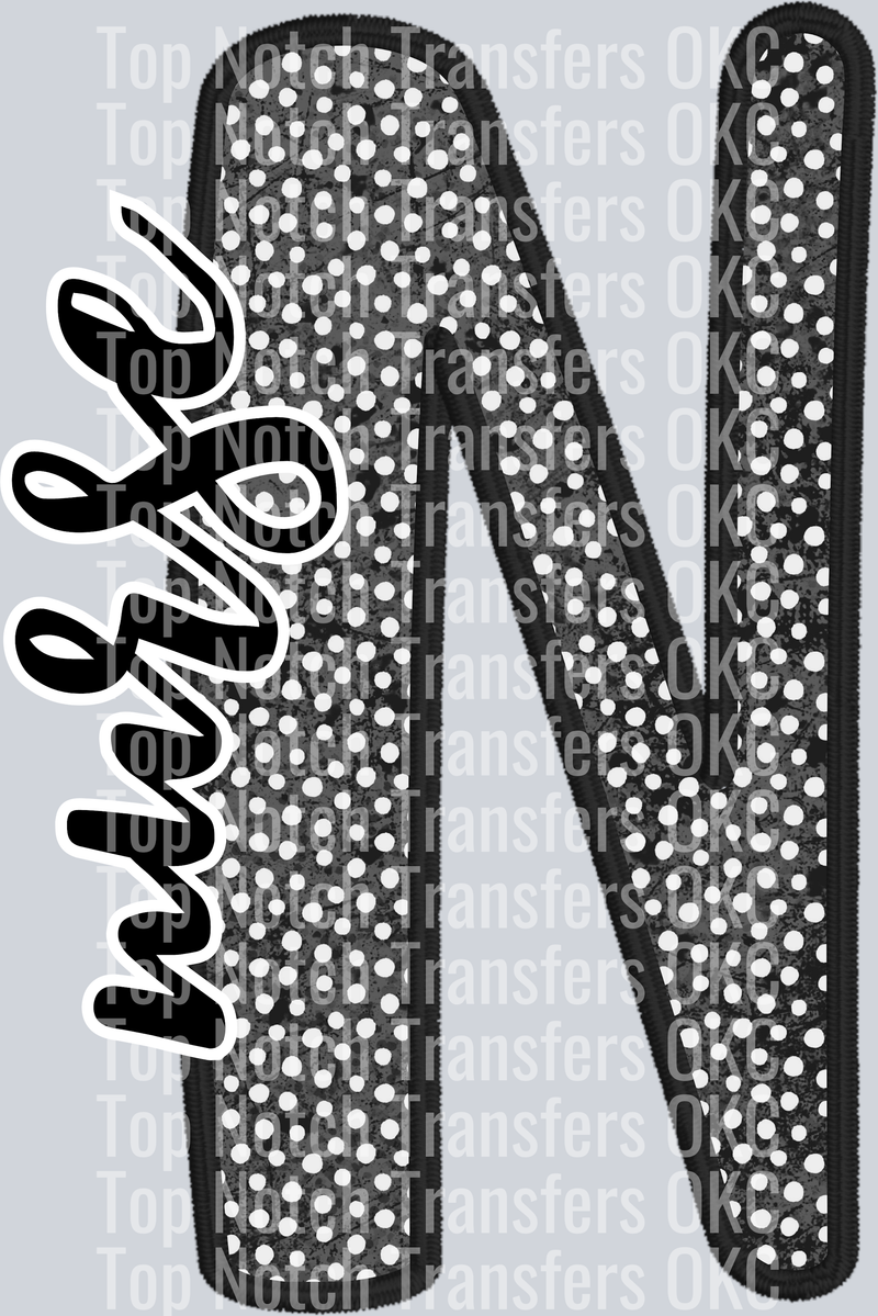 Nurse Dotted DTF Transfer