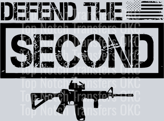 Defend the Second Flag Over Black Frame Distressed/Black