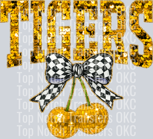 Gold Sequin Cherry Tigers