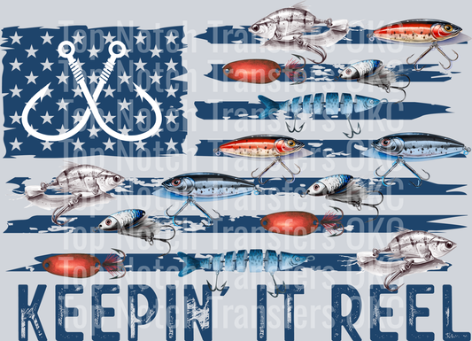 Fishing Lure Flag Keepin' it Reel