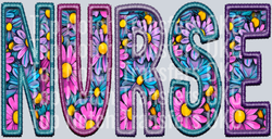 NURSE Floral Faux Embroidery