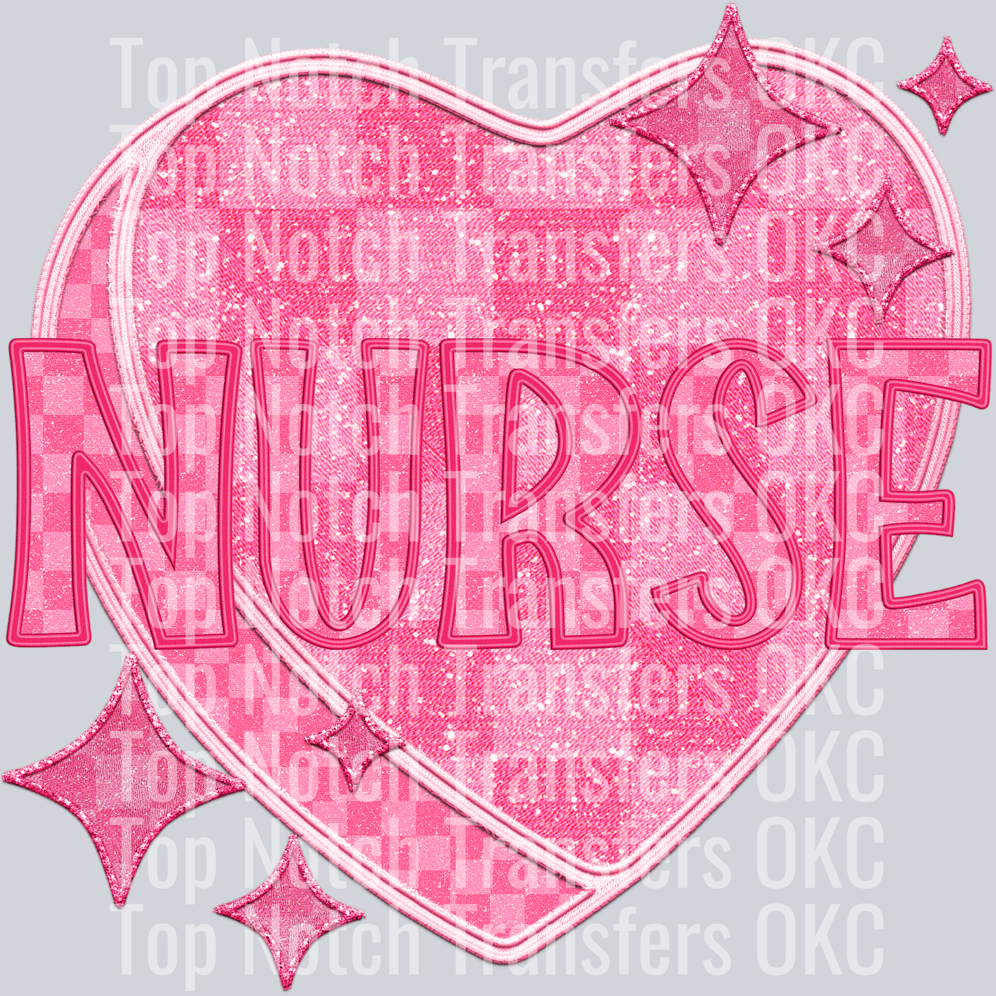 PINK CHECK HEART NURSE