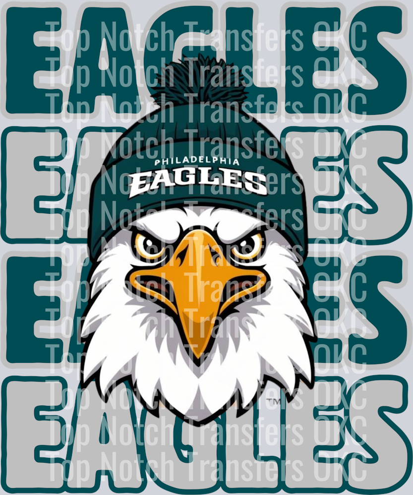 Eagles stack with Eagle mascot