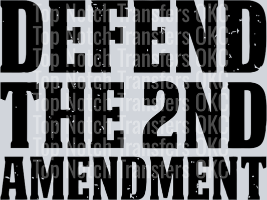 Defend the 2nd Black Text Only