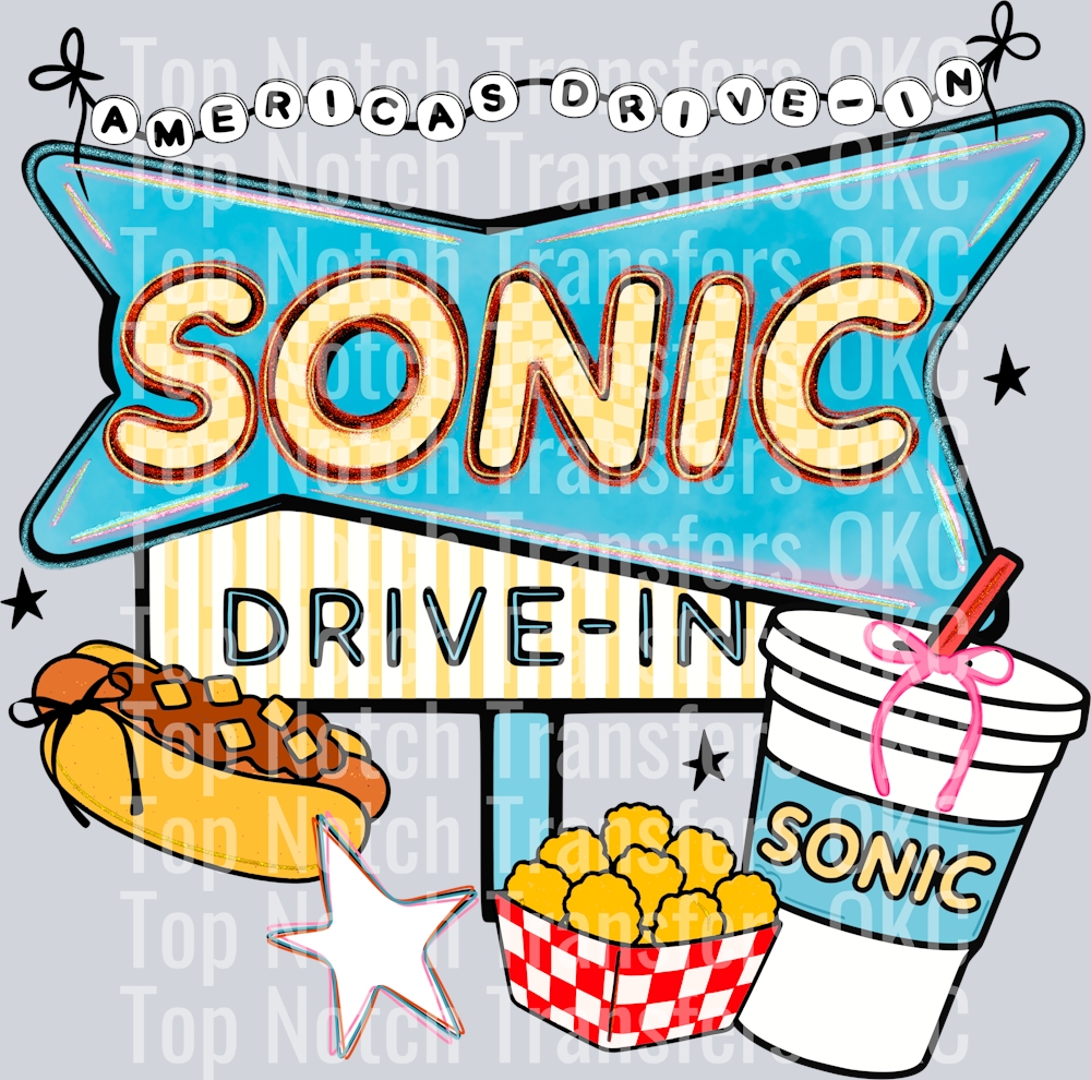 Sonic Drive in DTF Transfer