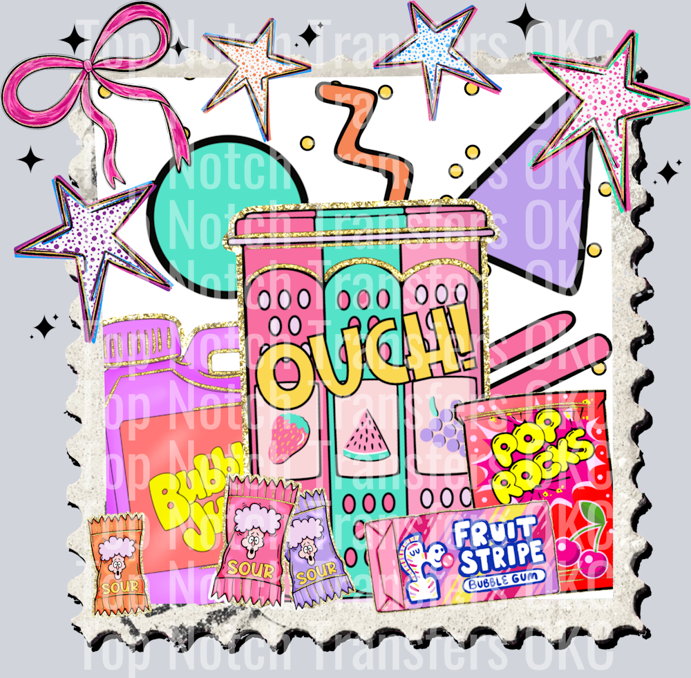 Bubble Gum Bows DTF Transfer