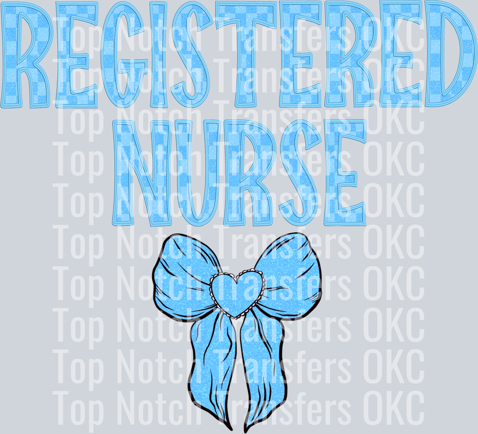 Registered Nurse Blue Bow